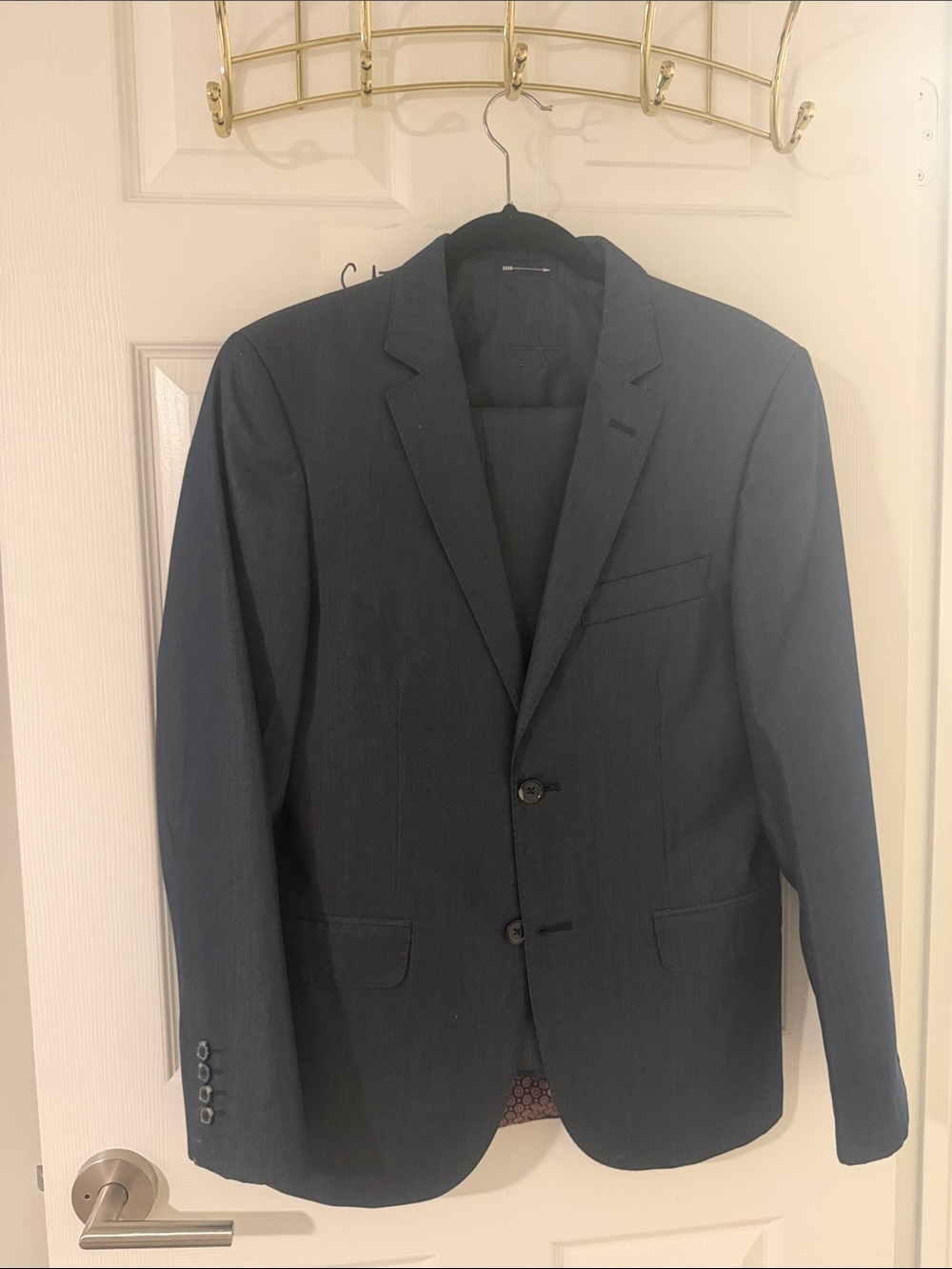 Men's Tailored Navy Blazer - Classic Two-Button Sport Coat & Pants